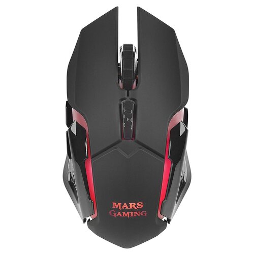 Mars Gaming MMW Wireless USB 3200dpi Gaming Mouse - 6 botões - Iluminação RGB Flow - Uso com a mão direita - Mars Gaming MMW