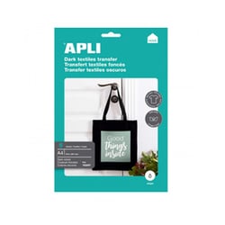 Papel Transfer T-Shirt InkJet A4 Apli Tecidos Escuros 5 Folhas - APLI APL10247