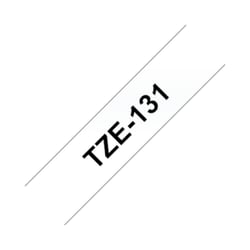 Fita Laminada 12mmx8mts Fundo Transparente / Texto Preto - Brother BROTZ131