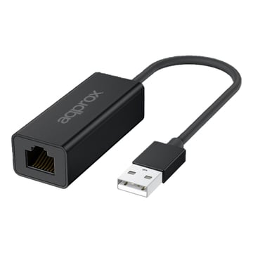 Aprox Adaptador USB-A 3.0 para RJ-45 - Transferência rápida até 2,5 Gbps - Cabo de 17 cm - Aprox APPC56