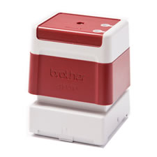 Suporte de carimbos vermelho. 6 carimbos de 40 x 40 mm - Brother PR4040R6P
