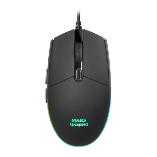 Mars Gaming MMG Gaming Mouse USB 3200dpi - 6 botões - Iluminação LED RGB - Uso com a mão direita - Cabo de 1,60 m - Mars Gaming MMG