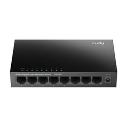 Switch Gigabit Cudy de 8 portas - Fácil gerenciamento - Velocidade de até 1000 Mbps - Plug and Play - Caixa de metal - Economia de energia - Preto - Cudy GS108E