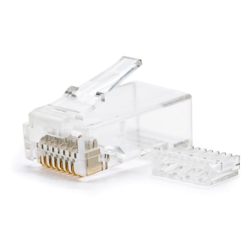 Conjunto de 50 conectores RJ45 de 8 fios Cat.6 da Nanocable - Cor transparente - Nanocable 10.21.0201-50