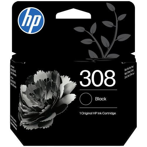 HP 308 Black Original Ink Cartridge - HP 7FP21UE#LS1