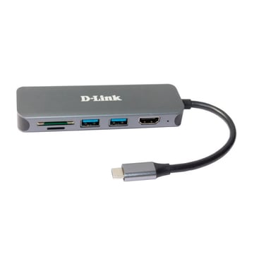 D-LINK HUB 6-IN-1 USB-C WITH HDMI/CARD READER/POWER DELIVERY - D-Link DUB-2327