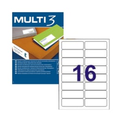 Etiquetas 099,1x034mm 100Fls A4 Multi3 1600un - Multi3 APL4727