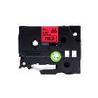 Fita laminada compatível com TZe-451. Texto preto sobre fundo vermelho. Largura: 24 mm. Comprimento: 8 m - TZe-451C (Compatível)