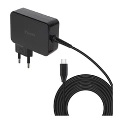 Carregador para portátil Tooq GaN USB-C/PD 100W - Cabo de 1,80m - Preto - Tooq 306573
