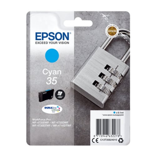 EPSON TINTEIRO AZUL 35 PRO WF-4710DTWF/WF-4725DWF/WF-4720DWF - Epson C13T35824020