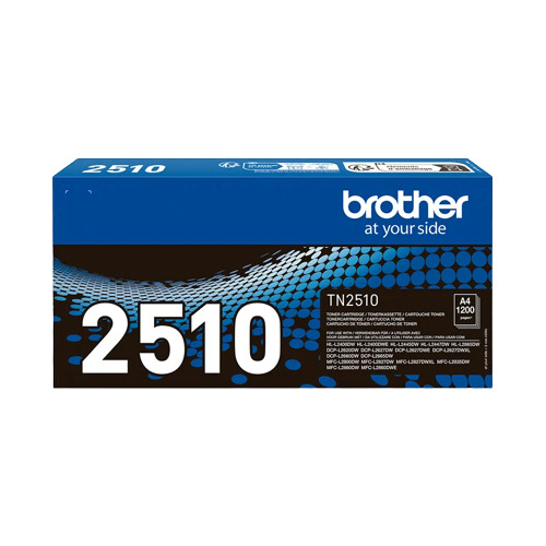 Toner Preto. Duração estimada: 1.200 páginas segundo ISO/IEC 19752 - Brother TN2510