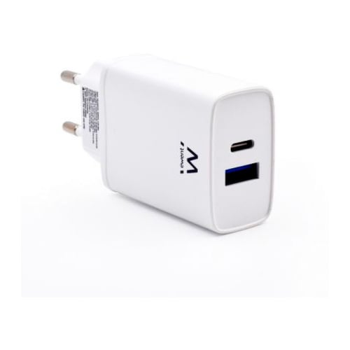 EWENT CARREGADOR USB-A E USB-C QC3 2 PORTAS (20W) BRANCO - Ewent EW1321