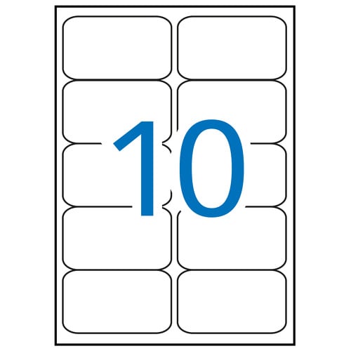 Etiquetas brancas de qualidade fotográfica Apli 99,1 x 57,0 mm 10 folhas - APLI 205506