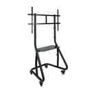 Suporte de chão Tooq com rodízios 60"-105" - Bloqueio das rodas - Sistema antirroubo - Gestão de cabos - Peso máximo 100Kg - VESA 1000X600mm - Cor preta - Tooq 142859