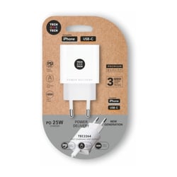 Carregador de parede TechOneTech USB-C PD 3.0 25W USB-C - Ultra rápido - TechOneTech 300337