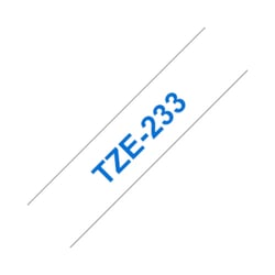 Fita Laminada 12mmx8mts Fundo Branco / Texto Azul - Brother BROTZ233