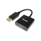 Equipar DisplayPort Macho para Adaptador HDMI Fêmea - Resolução de até 1080p - Comprimento 15cm - Cor Preto - Equip EQ133438