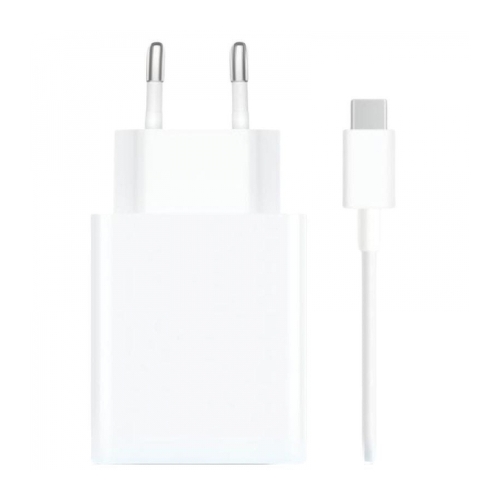Xiaomi 67W HyperCharge Combo Cargador de Pared para Smartphone USB-A 67W + Cable - Identificacion Inteligente de Dispositivos - Color Blanco - Xiaomi 297512