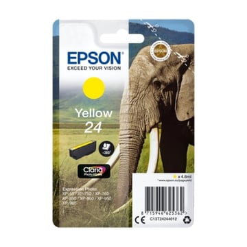 Cartucho de tinta original amarelo Epson T2424 (24) - C13T24244012 - Epson C13T24244012