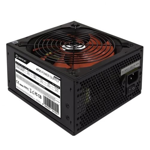 Fonte de alimentação para jogos Unykach ATX 700W ATX 700W - Ventoinha vermelha de 140 mm - Unykach 52036