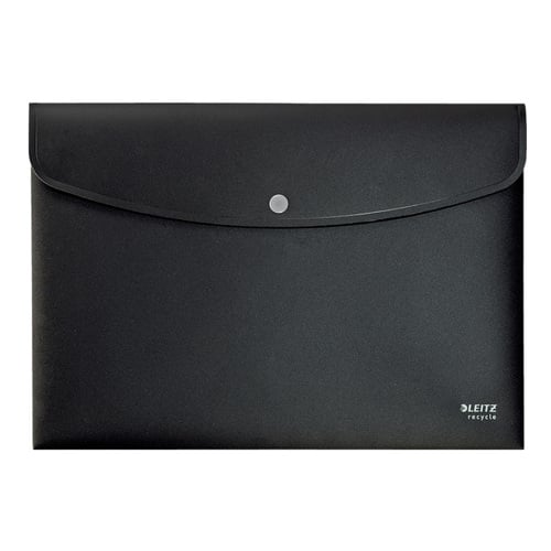 Bolsa Envelope A4 Fecho Botão Recycle Preto - Leitz 1003889