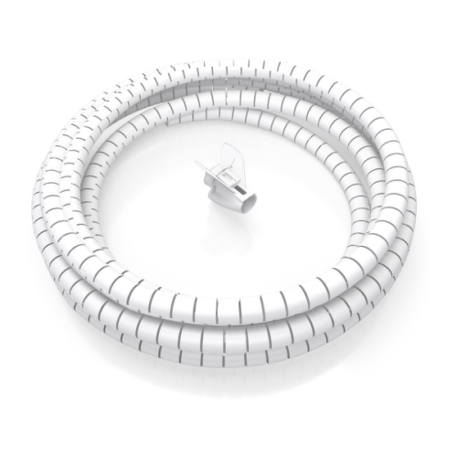 Organizador de cabos em espiral Aisens 25mm - 1.0m - Cor Branco - Aisens 305247