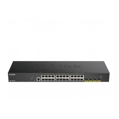 Switch Semi-Standalone D-Link 24 portas Gigabit + 4 portas 10G SFP+ - D-Link DGS-1250-28X/E