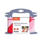 Fita Não Adesiva Sinalização Branco/Vermelho 80mmx100m - Perel VEL1187-100D