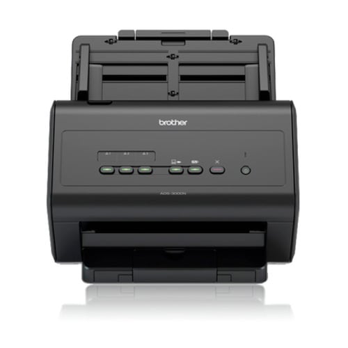 Scanner departamental profissional de grande velocidade com frente e verso automático e placa de rede cablada - Brother ADS-3000N