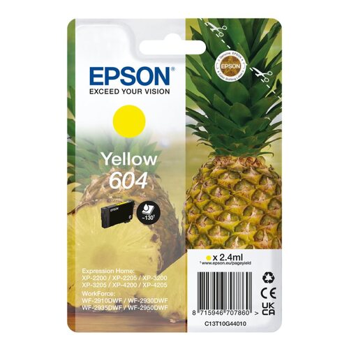 Epson 604 Tinteiro Original Amarelo - C13T10G44010 - Epson C13T10G44010