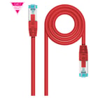 Cabo de Rede Nanocable Cat.7 LSZH SFTP PIMF AWG26 25cm - Vermelho - Nanocable 10.20.1700-L25-R