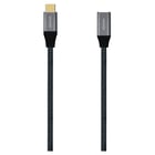 Cabo de alumínio Aisens USB 3.2 GEN2x2 20GBPS 5A 100W - TIPOUSB-C/M-USB-C/H - 1,0M - Cor cinza - Aisens A107-0635