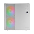 Caixa MARS GAMING MC400W PREMIUM MICRO-ATX CUBE , 3X FRGB FAN, GLASS, MESH, WATERC. , WHITE - Mars Gaming MC400W