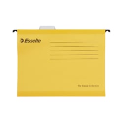 Capa Suspender Din A4 345mm Amarelo 25un - Esselte 10090314