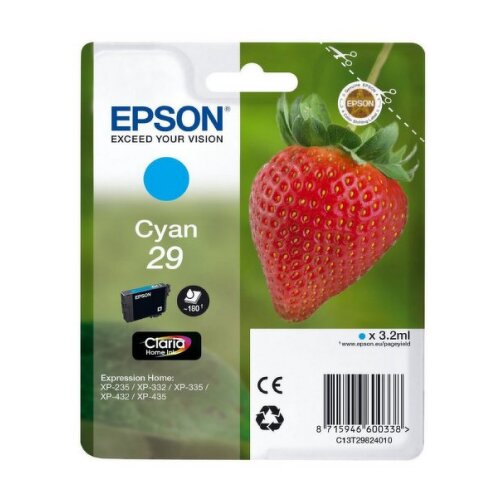 Cartucho de tinta original Epson T2982 (29) ciano - C13T29824012 - Epson C13T29824012