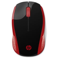 Rato sem fios HP 200 USB 1000dpi - 3 botões - Utilização ambidestra - Preto/Vermelho - HP 2HU82AA