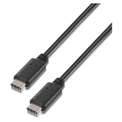 Cabo Aisens USB 2.0 3A - Tipo USB-C/M-USB-C/M - 1,0 m - Cor Preto - Aisens A107-0056