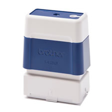 Suporte de carimbos azul. 6 carimbos de 14 x 38 mm - Brother PR1438E6P