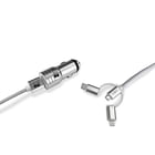 Carregador duplo USB para automóvel Subblim - Comprimento 1m - Carregamento rápido até 2.400Amp/12W - Exterior em fibra de nylon durável - Cor prata - Subblim 234502