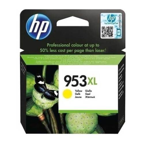 Cartucho de tinta original amarelo HP 953XL - F6U18AE - HP F6U18AE