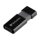 PEN VERBATIM 32GB USB 2.0 PINSTRIPE BLACK - Verbatim 49064