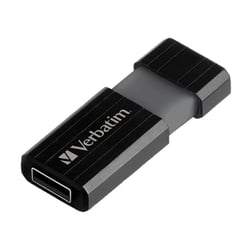 PEN VERBATIM 32GB USB 2.0 PINSTRIPE BLACK - Verbatim 49064