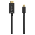 Cabo conversor Aisens USB-C para HDMI 4K@30HZ - USB-C/M-HDMI/M - 1,8M - Cor preta - Aisens A109-0624