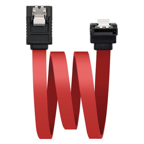 Cabo de dados SATA angular nanocabo com âncoras 0,50 m - Cor vermelha - Nanocable 10.18.0301