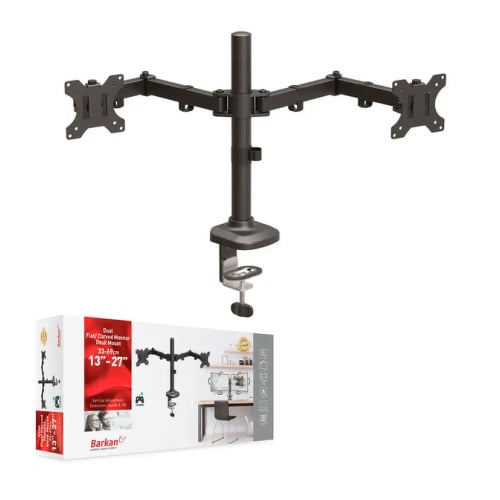 BARKAN SUPORTE SECRETARIA CURVO DUPLO TV/MONITOR 13">29" M142T - Barkan M142T