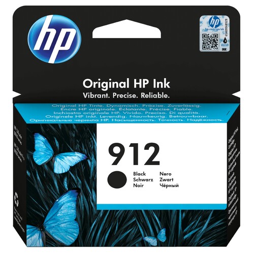 Cartucho de tinta original preto HP 912 - 3YL80AE - HP 3YL80AE