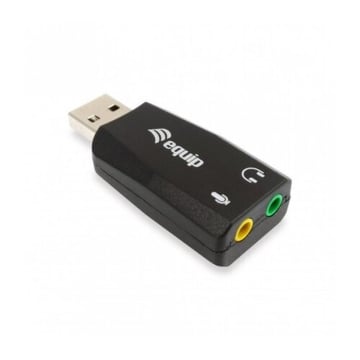 Adaptador de áudio Equip USB / Jack 3.5mm - Preto - Equip 245320