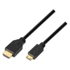 Aisens HDMI para Mini Cabo HDMI Alta Velocidade / HEC - A Macho-C/Macho - 1,8m - Compatibilidade 3D e Ethernet - Cor Preto - Aisens A119-0114