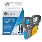 G&G Brother LC980/LC1100 Cião/Azul Cartucho de Tinta Compatível, 20 ml - Tinteiro Compatível LC980C/LC1100C