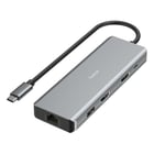 Hub HAMA "CONNECT2Media" USB-C Multiport, 9 Ports, 2 x HDMI, USB-A, USB-C, LAN - Hama 00200142